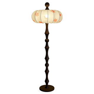 Whispen Lampadaire Vintage en Bois Et Tissu