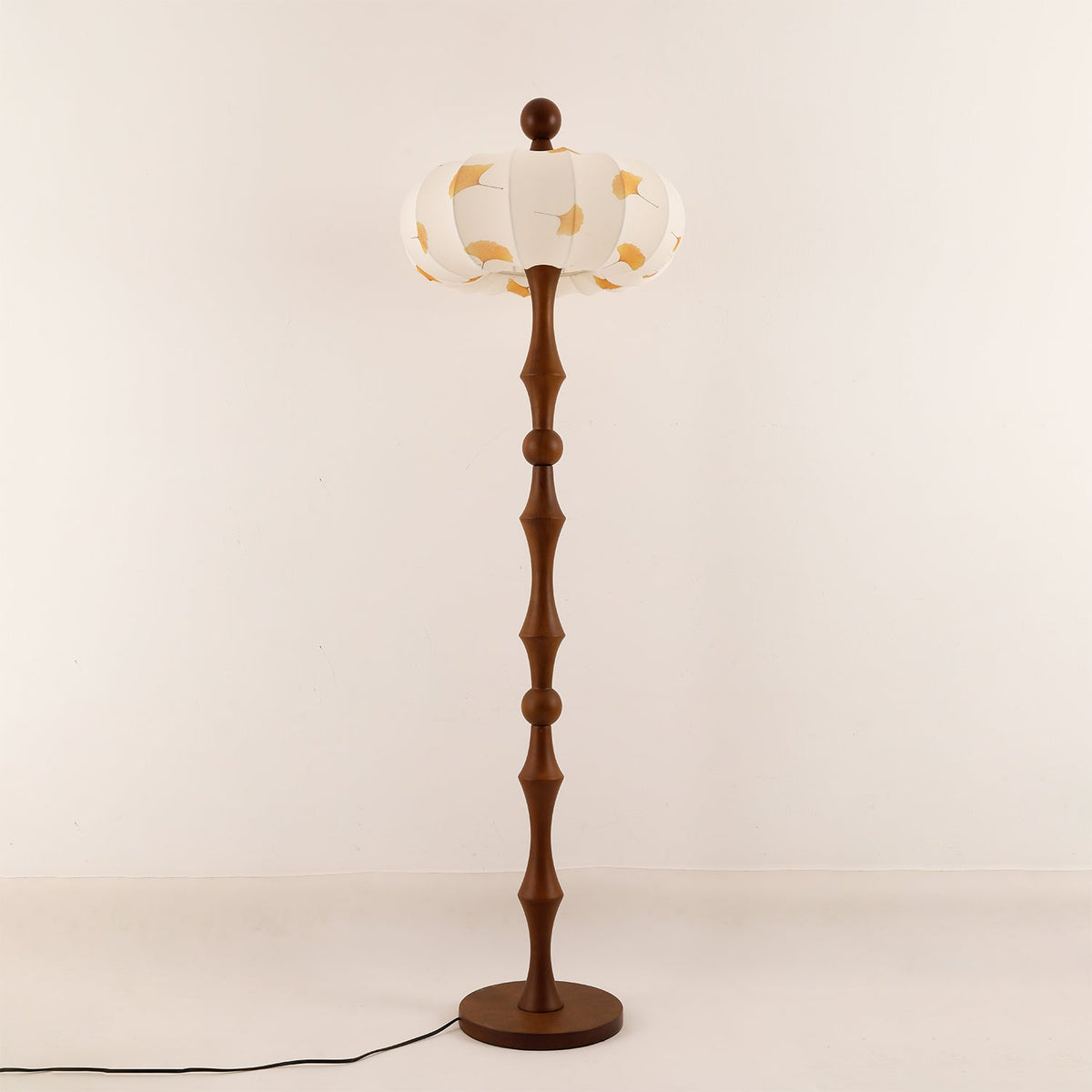 Breen Lampadaire Bois Tissu Classique