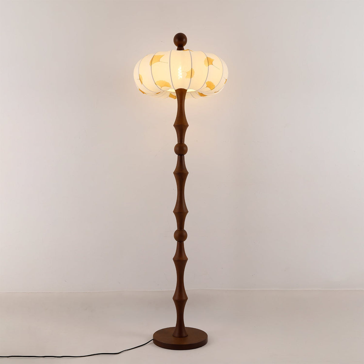 Breen Lampadaire Bois Tissu Classique