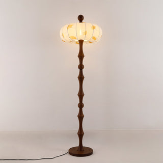 Breen Lampadaire Bois Tissu Classique