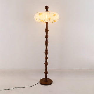 Breen Lampadaire Bois Tissu Classique
