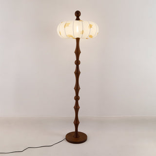 Breen Lampadaire Bois Tissu Classique