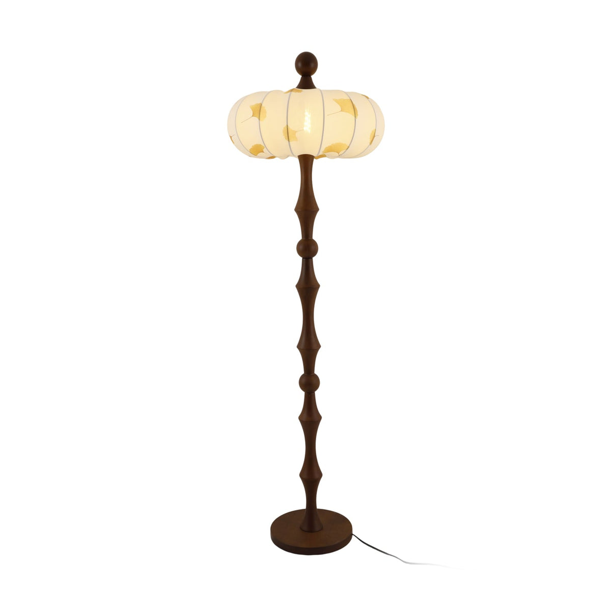 Breen Lampadaire Bois Tissu Classique