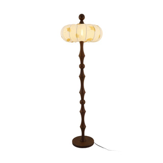 Breen Lampadaire Bois Tissu Classique