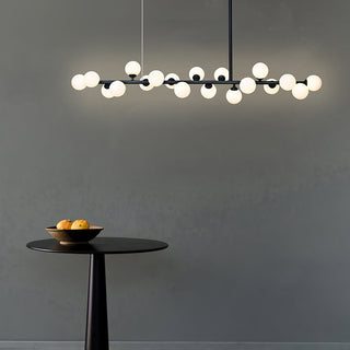 Lumiray Suspension Linéaire Noire Globe