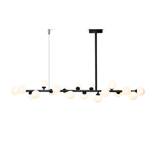Lumiray Suspension Linéaire Noire Globe