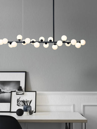Lumiray Suspension Linéaire Noire Globe