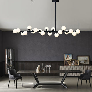Lumiray Suspension Linéaire Noire Globe