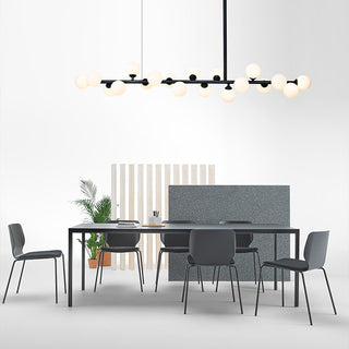 Lumiray Suspension Linéaire Noire Globe