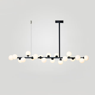 Lumiray Suspension Linéaire Noire Globe
