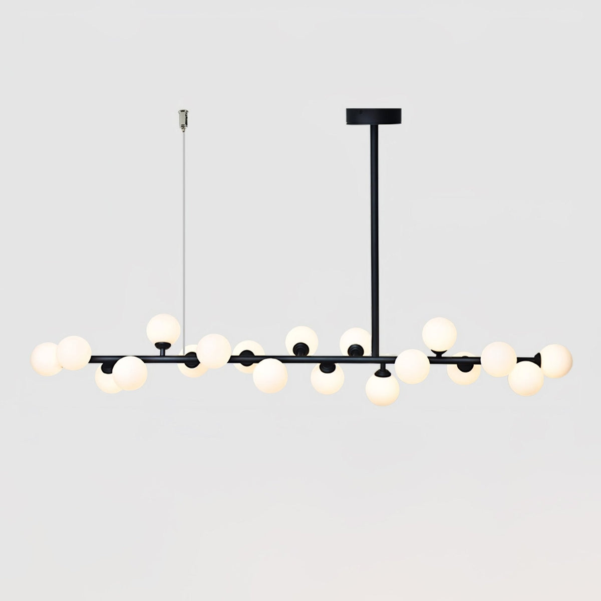 Lumiray Suspension Linéaire Noire Globe