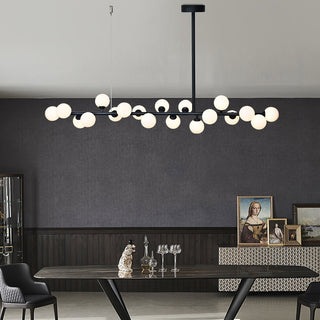 Lumiray Suspension Linéaire Noire Globe