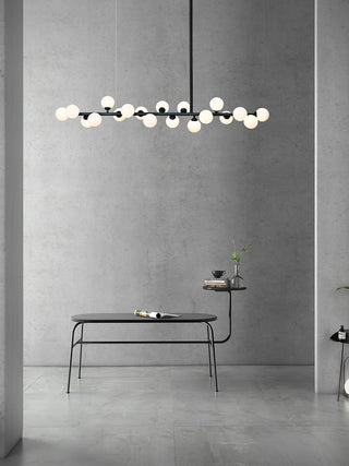 Lumiray Suspension Linéaire Noire Globe