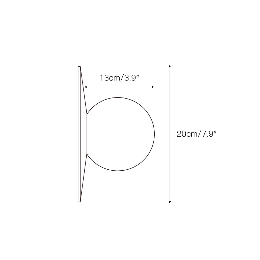 Glow Applique Murale Ronde En Métal Et Albâtre Minimaliste Moderne