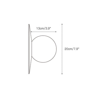 Glow Applique Murale Ronde En Métal Et Albâtre Minimaliste Moderne
