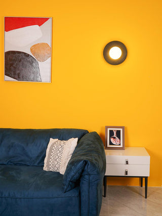 Godfrey Applique Murale Ronde Art Minimaliste en Laiton et Verre