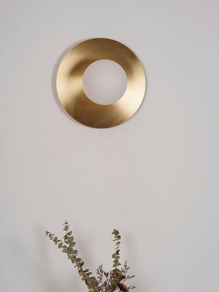Godfrey Applique Murale Ronde Art Minimaliste en Laiton et Verre