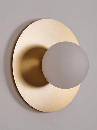 Godfrey Applique Murale Ronde Art Minimaliste en Laiton et Verre