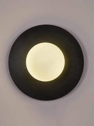 Godfrey Applique Murale Ronde Art Minimaliste en Laiton et Verre