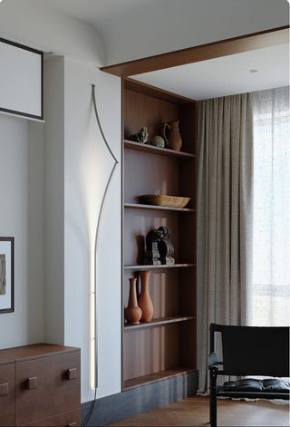 Minimalist Curving Ribbon LED Wall Sconce-Neutral Decor