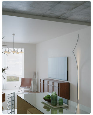 Minimalist Curving Ribbon LED Wall Sconce-Neutral Decor