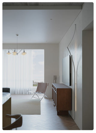 Minimalist Curving Ribbon LED Wall Sconce-Neutral Decor