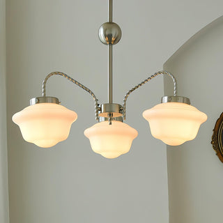 Curinel Lustre Verre Chrome Vintage