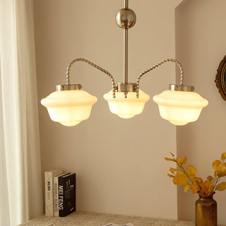 Curinel Lustre Verre Chrome Vintage