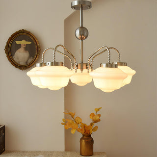 Curinel Lustre Verre Chrome Vintage