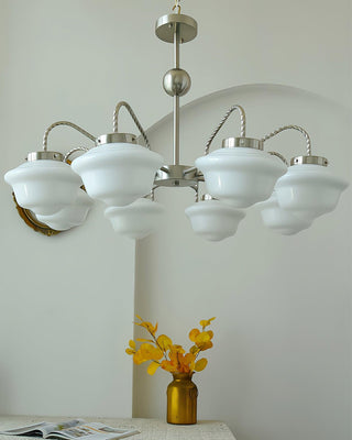 Curinel Lustre Verre Chrome Vintage