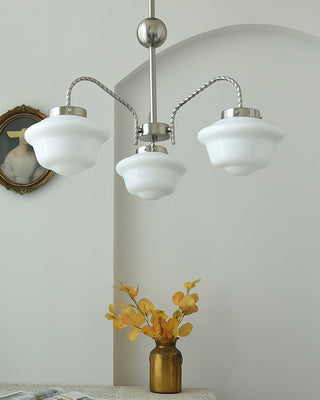 Curinel Lustre Verre Chrome Vintage