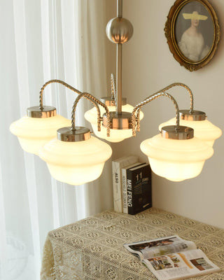 Curinel Lustre Verre Chrome Vintage