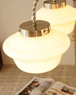 Curinel Lustre Verre Chrome Vintage