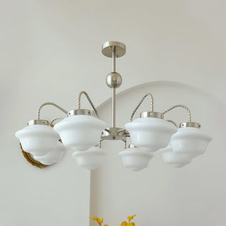 Curinel Lustre Verre Chrome Vintage