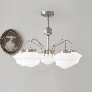 Curinel Lustre Verre Chrome Vintage