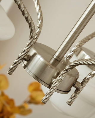 Curinel Lustre Verre Chrome Vintage