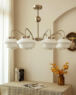 Curinel Lustre Verre Chrome Vintage