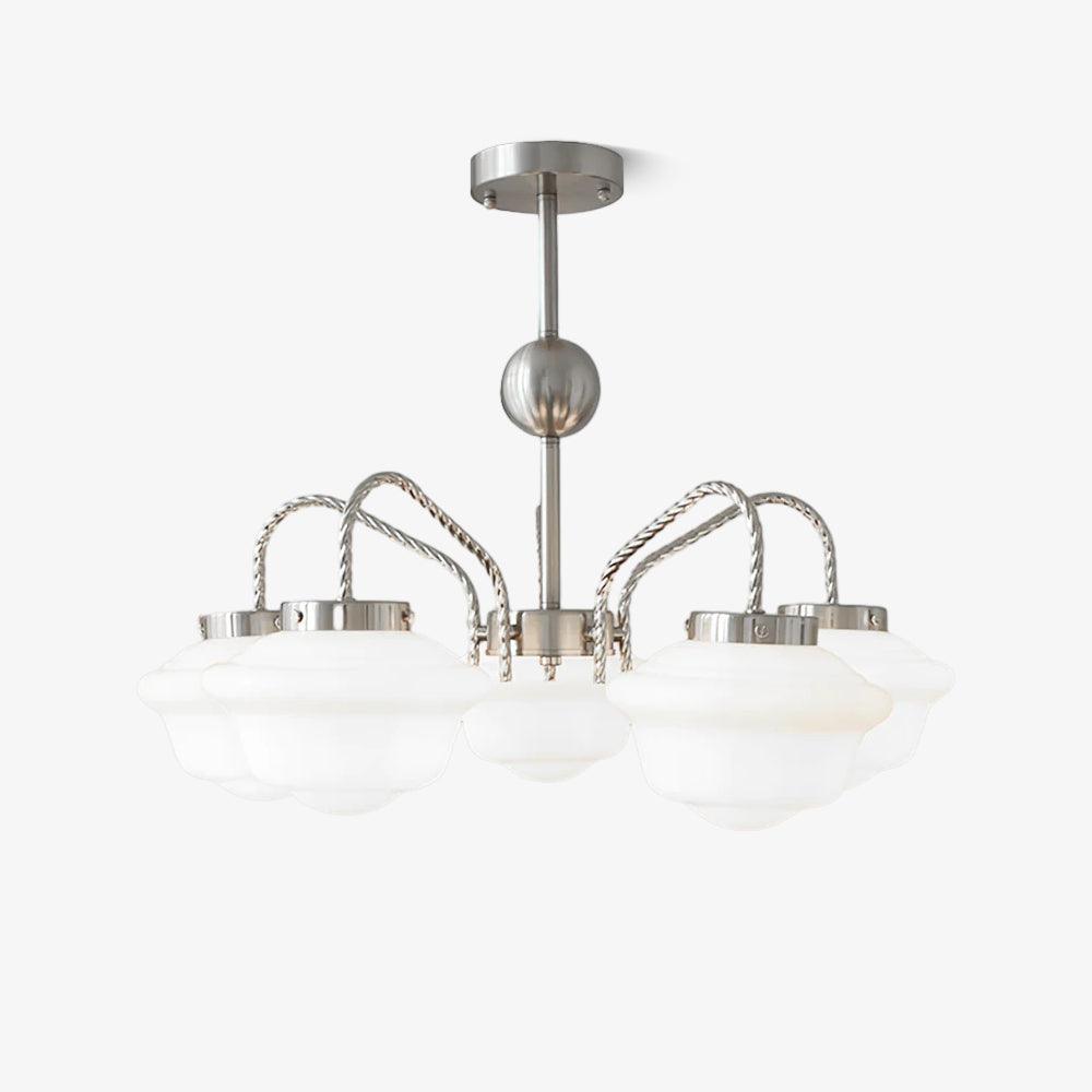 Curinel Lustre Verre Chrome Vintage