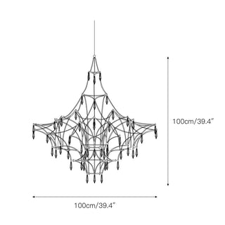 Allaeira Lustre Cristal Luxe Postmoderne-Luire