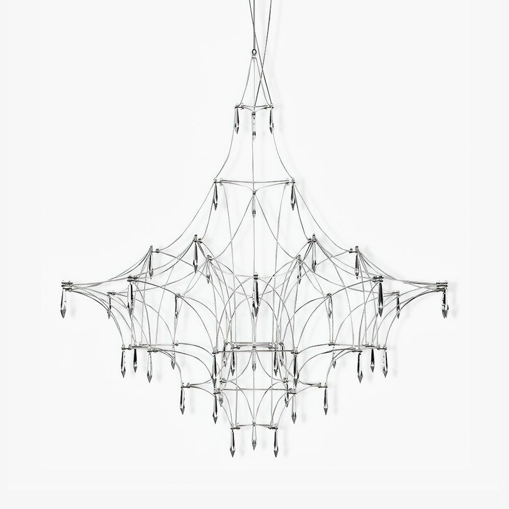Glenoria Lustre en Acier Inoxydable et Cristal en Maille