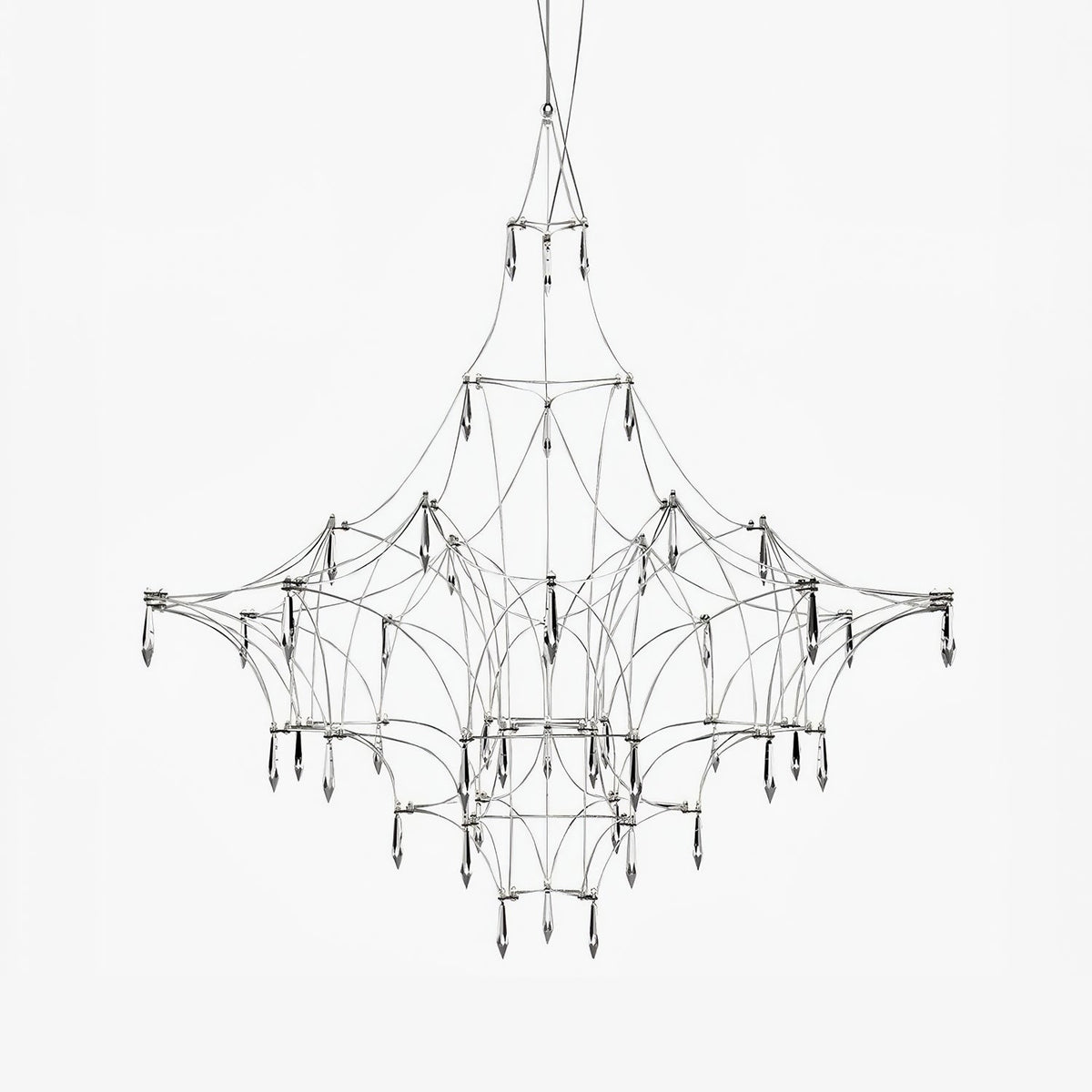 Glenoria Lustre en Acier Inoxydable et Cristal en Maille