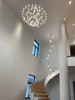 Lustra Lustre en Acier Inoxydable et Cristal en Maille