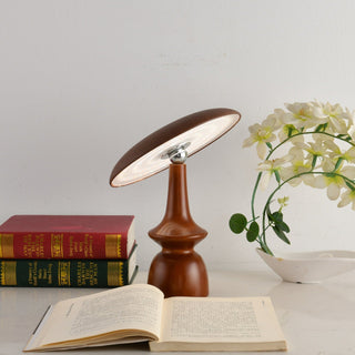 Orbis Vintage Wood Table Lamp-Neutral Decor