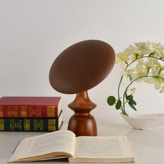 Orbis Vintage Wood Table Lamp-Neutral Decor