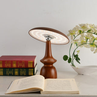 Orbis Vintage Wood Table Lamp-Neutral Decor