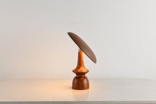 Orbis Vintage Wood Table Lamp-Neutral Decor