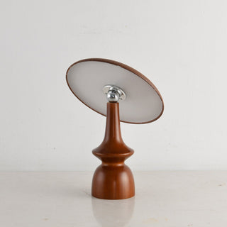 Orbis Vintage Wood Table Lamp-Neutral Decor