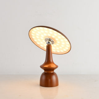 Orbis Vintage Wood Table Lamp-Neutral Decor