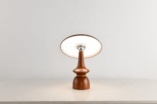 Orbis Vintage Wood Table Lamp-Neutral Decor