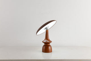 Orbis Vintage Wood Table Lamp-Neutral Decor